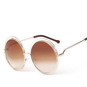Metal Frame Lady Sun Glasses