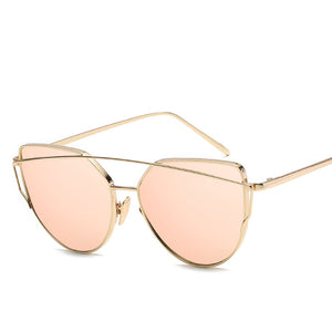 Metal Reflective flat lens Sun Glasses